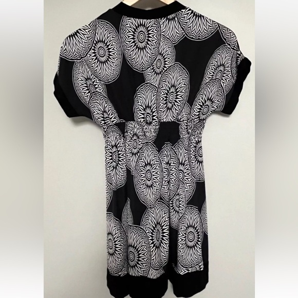 Vintage Jus d’Orange Women’s French Tunic Tuni Kelly' Blouse Top Black White. M - Picture 4 of 9